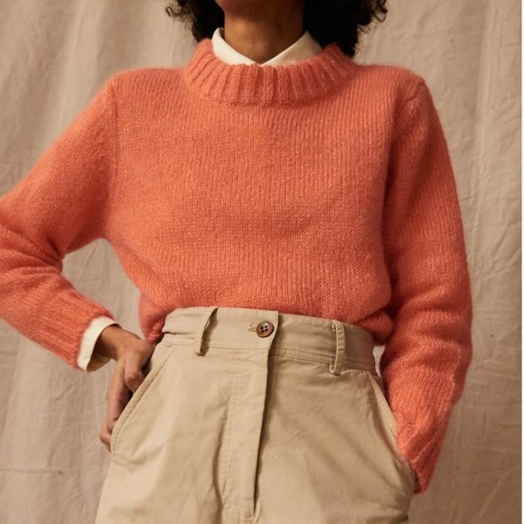 COPY - NWT Caron Callahan Fletcher Mohair Sweater Coral S